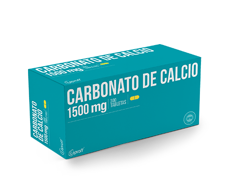 Carbonato De Calcio Tabletas 1500 mg x 300